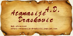 Atanasije Drašković vizit kartica